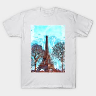 Eiffel Tower Paris City. For Eiffel Tower & Paris Lovers. T-Shirt